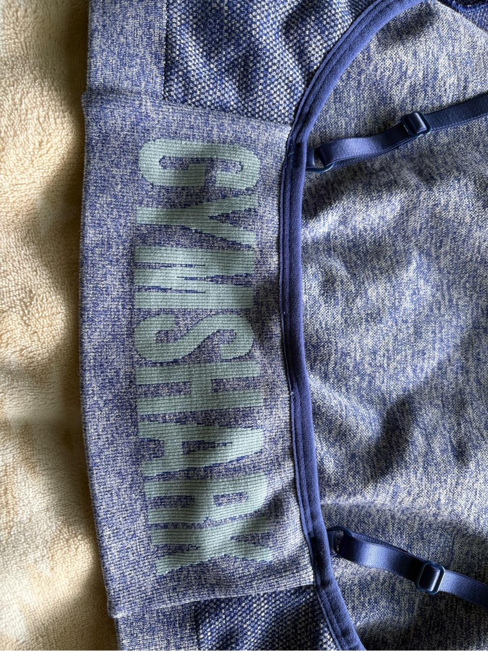 Gymshark Heathered Purple Seamless Cami Sports Bra - Picture 3 of 4